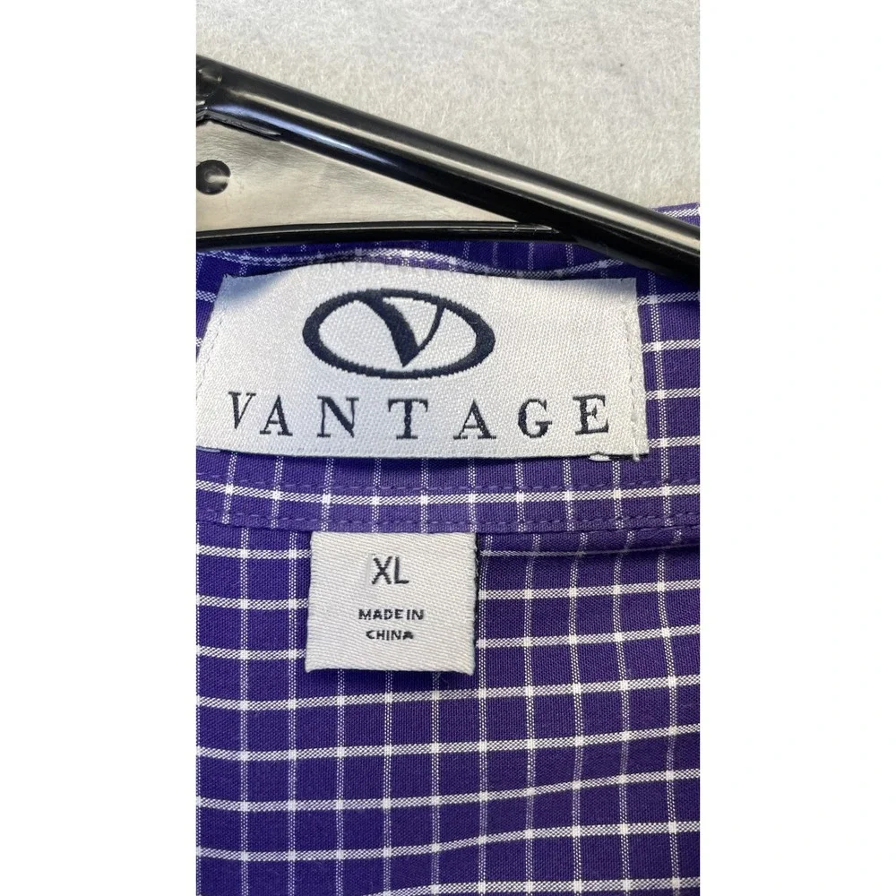 Louisiana State Tigers Shirt Mens XL Purple NCAA‎ Football Button Down Plaid LSU